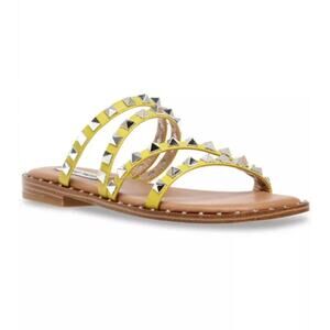 NEW Steve Madden Women's Skylar Studded Strappy Slide Sandals Size 8.5